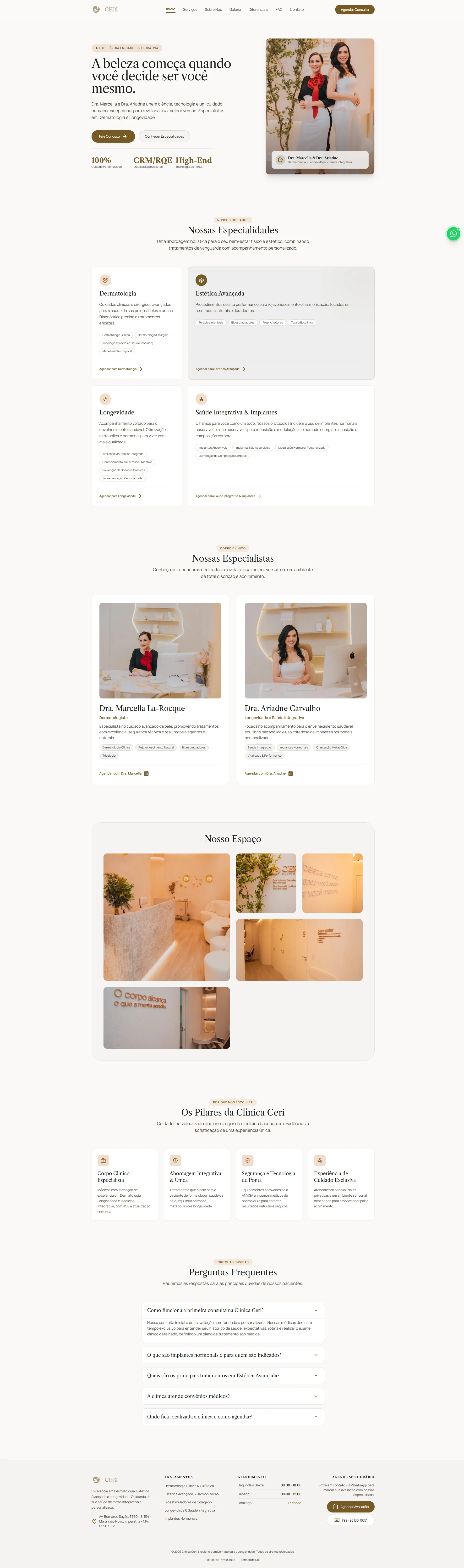 Prévia de Ceri Landing Page